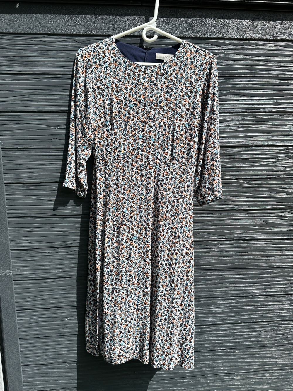 LOFT Floral Midi Dress Size 4
